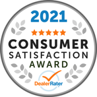 Premio a la satisfacción del consumidor de Dealer Rater 2021 - Easterns Automotive