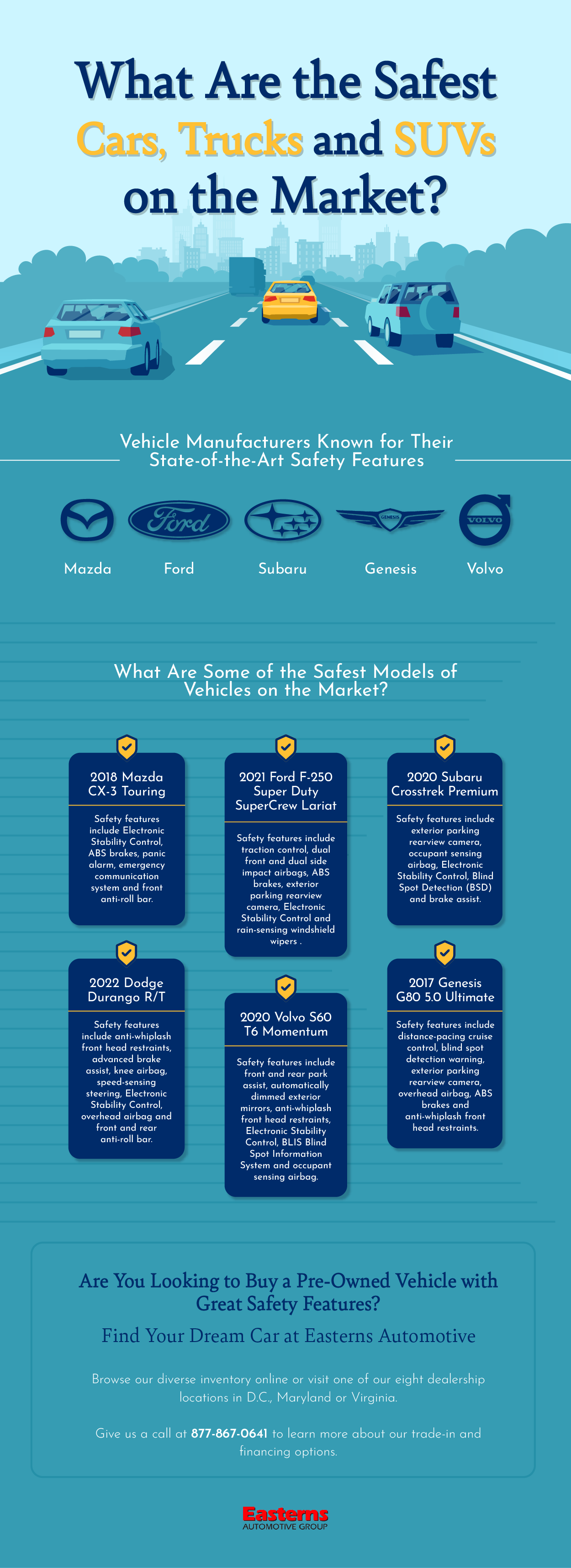 Safest cars trucks and SUVs